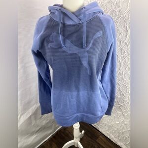 NWT Puma Women’s Warm Cell Boyfriend Fleece Blue Pull-Over Hoodie, Size XL